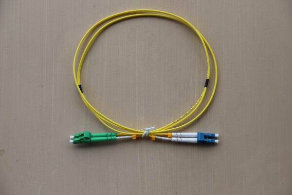 1M LC/APC to LC/UPC Duplex Single Mode Patch Lead - Image 2