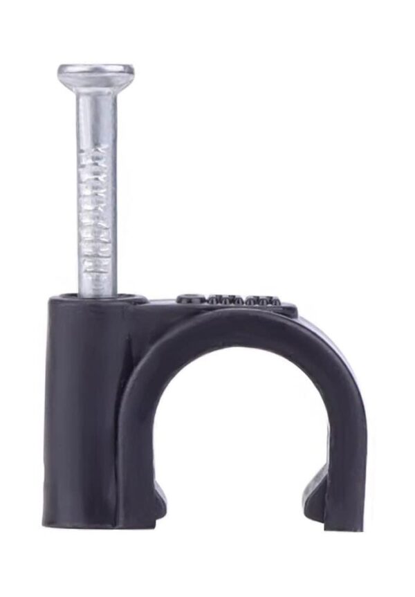 10MM CABLE CLIP ROUND BLACK