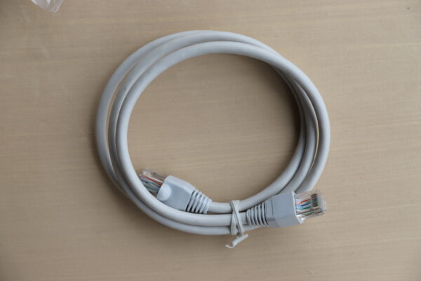 1m CAT5E grey Ethernet patch lead with RJ45 connectors