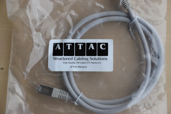 1M CAT6A GREY STP PATCHLEAD - Image 2