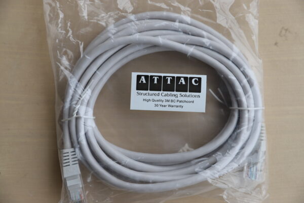 5M CAT6 GREY PATCHLEAD ATTAC - Image 2