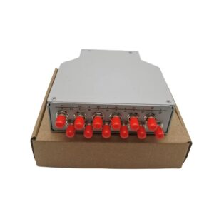 12-port ST DIN rail fibre patch panel for industrial use